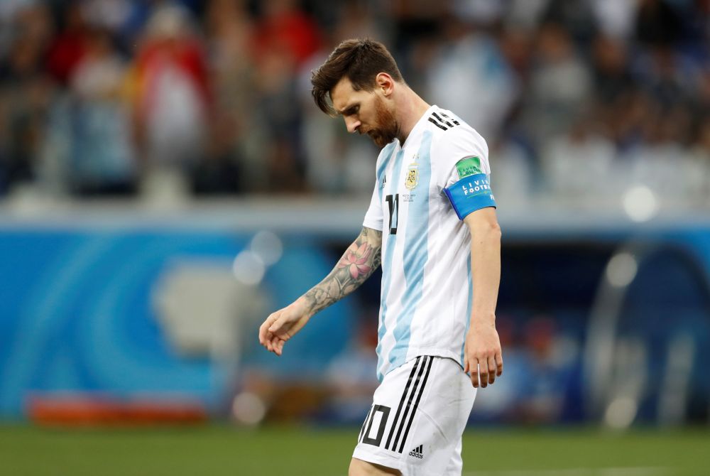 Argentina's Lionel Messi looks dejected after the match against Croatia, June 21, 2018. u00e2u20acu2022 Reuters pic