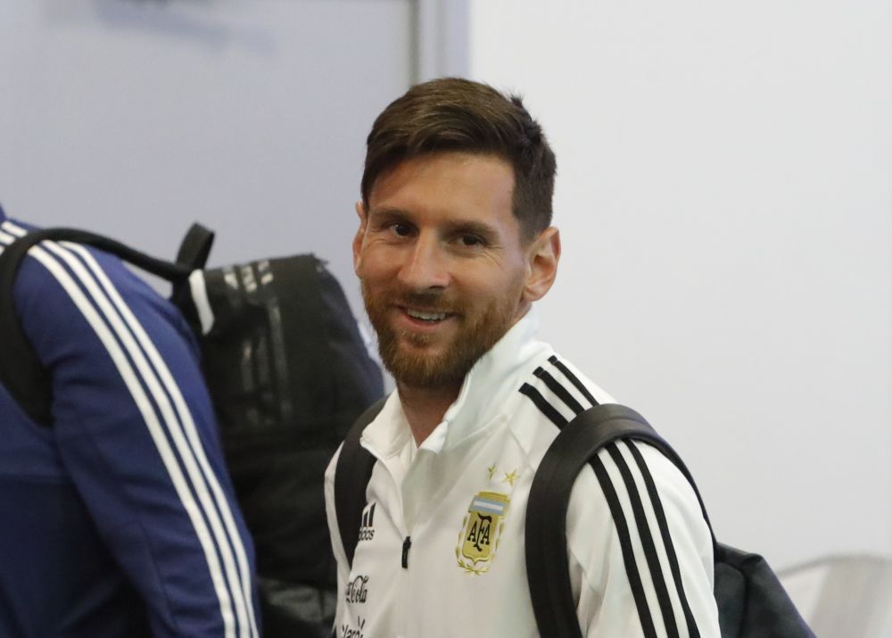 Argentinau00e2u20acu2122s Lionel Messi arrives at the Zhukovsky International Airport in Moscow June 9, 2018. u00e2u20acu2022 Reuters pic