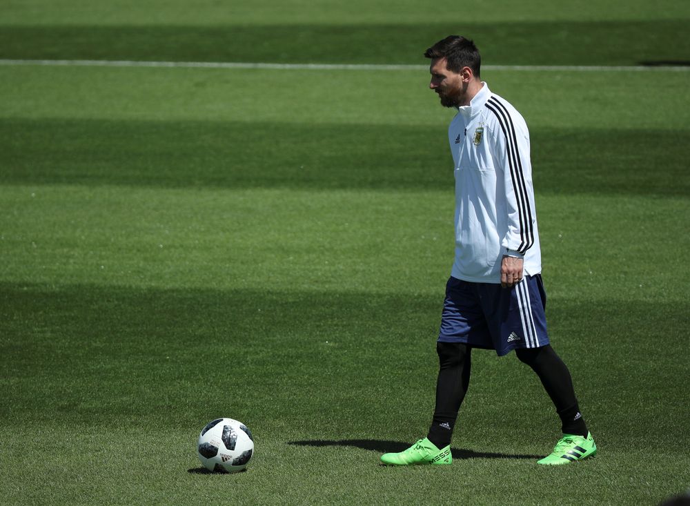 Lionel Messi attends a training session in Bronnitsy, Moscow Region, Russia u00e2u20acu201c June 15, 2018. u00e2u20acu201d Reuters pic