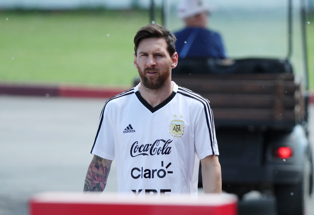 Argentina's Lionel Messi during training in Moscow June 28, 2018. u00e2u20acu201d Reuters pic