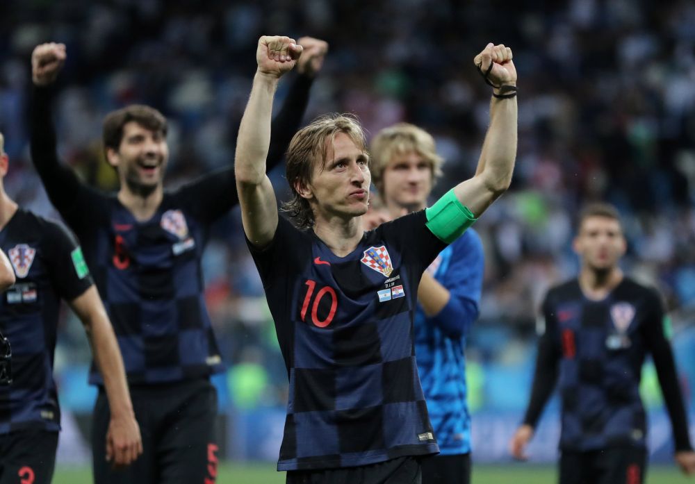 Croatia's Luka Modric celebrates victory after the match against Argentina, June 21, 2018. u00e2u20acu2022 Reuters pic