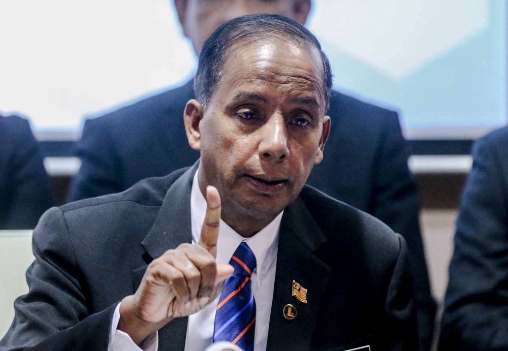 Human Resources Minister M. Kulasegaran speaks during a press conference at Wisma HRDF in Kuala Lumpur June 5, 2018. u00e2u20acu2022 Picture by Firdaus Latif