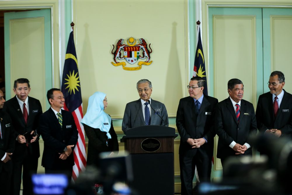 Tun Dr Mahathir Mohamad speaks at a press conference after chairing the weekly Cabinet meeting at Kompleks Perdana Putra in Putrajaya June 6, 2018. u00e2u20acu2022 Picture by Ahmad Zamzahuri