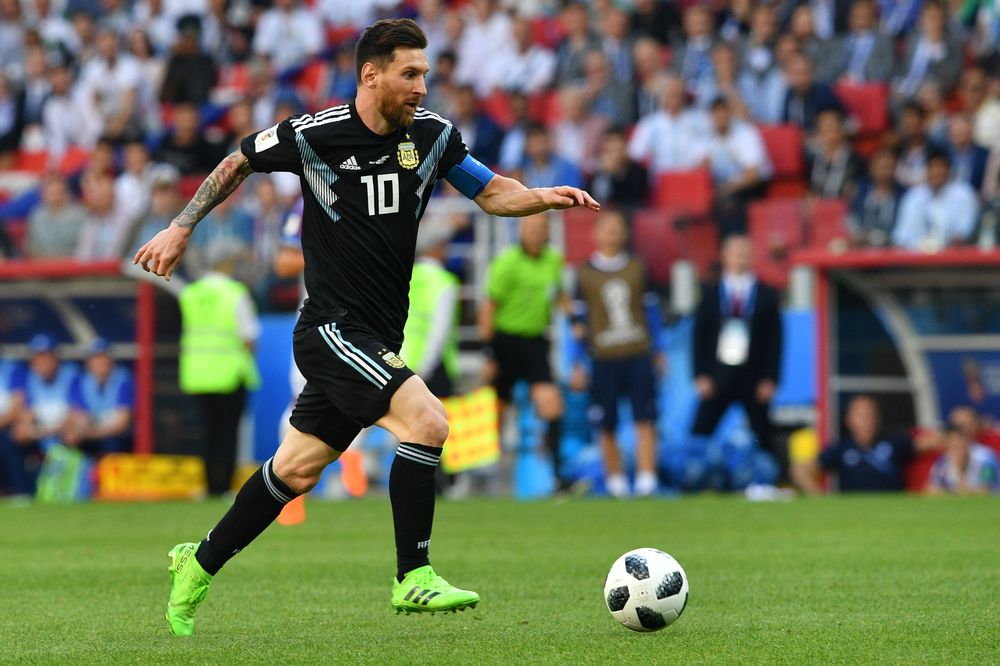 Argentinau00e2u20acu2122s forward Lionel Messi controls the ball during the Russia 2018 World Cup Group D football match between Argentina and Iceland at the Spartak Stadium in Moscow on June 16, 2018. u00e2u20acu201d AFP pic