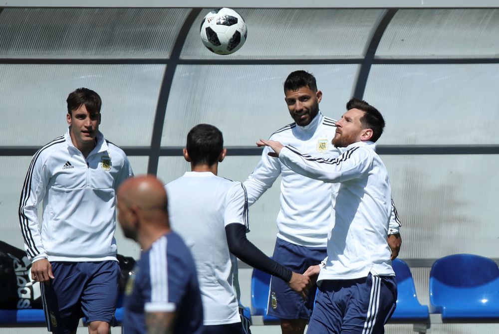 Lionel Messi and his teammates attend a training session in Bronnitsy, Moscow Region, Russia, June 15, 2018. u00e2u20acu201d Reuters pic