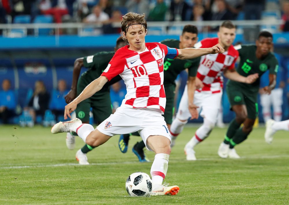 Croatiau00e2u20acu2122s Luka Modric scores their second goal from a penalty against Nigeria during their World Cup Group D match in Kaliningrad Stadium, Kaliningrad, Russia, June 16, 2018. u00e2u20acu201d Reuters pic