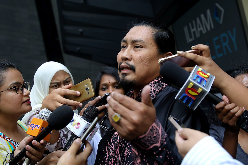 UKM researcher Mohd Faizal Musa (Faisal Tehrani) speaks to reporters at Ilham Tower in Kuala Lumpur June 27, 2018. u00e2u20acu201d Picture of Yusof Mat Isa