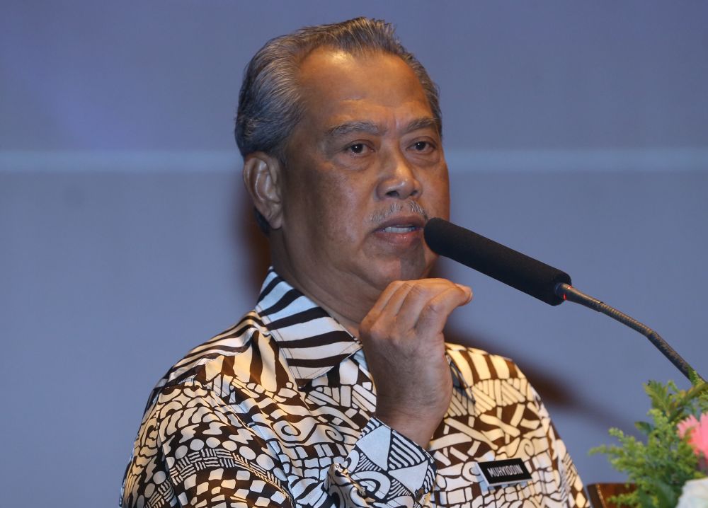 Home Minister Tan Sri Muhyiddin Yassin speaks during the ministryu00e2u20acu2122s monthly assembly in Putrajaya on June 7, 2018u00e2u20acu201d Picture by Zuraneeza Zulkifli