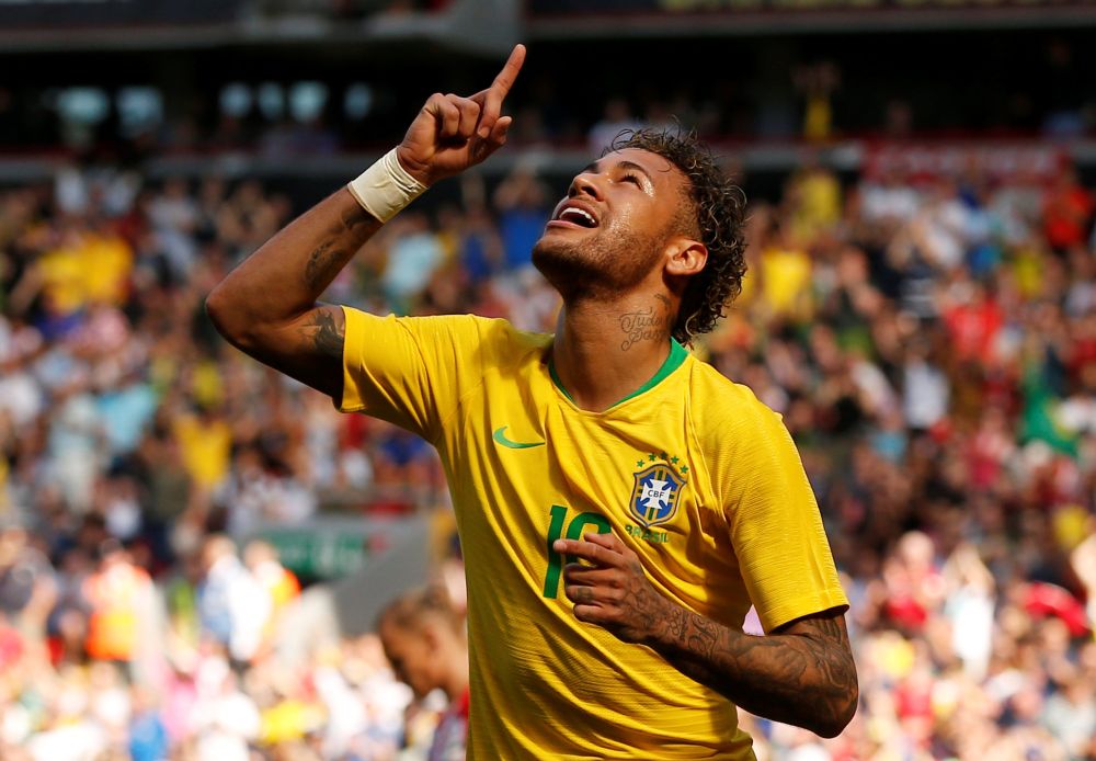 Brazil's Neymar celebrates scoring against Croatia. u00e2u20acu2022 Reuters pic