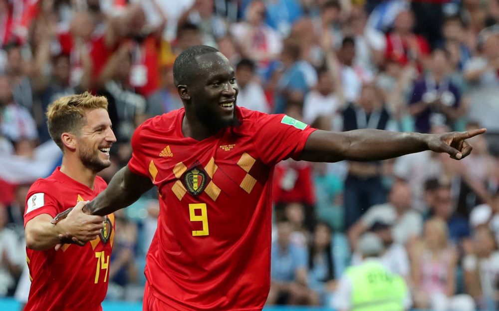 Belgium's Romelu Lukaku celebrates scoring the second goal against Panama. u00e2u20acu2022 Reuters pic