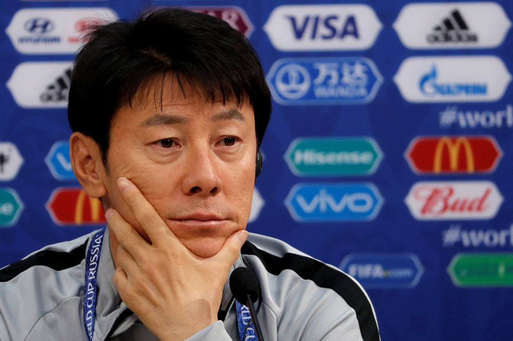 South Korea coach Shin Tae-yong during a press conference at the Nizhniy Novgorod Stadium June 17, 2018. u00e2u20acu201d Reuters pic