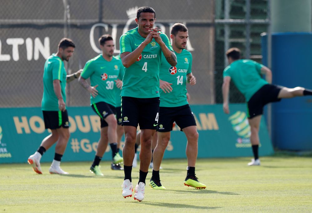 Australiau00e2u20acu2122s Tim Cahill during Fifa World Cup training in Antalya, Turkey, May 29, 2018. u00e2u20acu201d Reuters pic