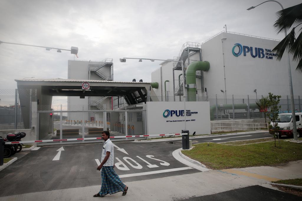 The Tuas Desalination Plant is the Republic's third and has a capacity of 30 million gallons per day. u00e2u20acu201d Jason Quah/TODAY pic