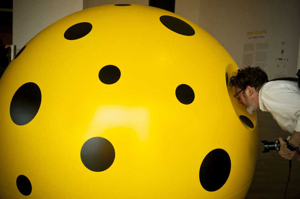 Japanese artist Yayoi Kusamau00e2u20acu2122s exhibition u00e2u20acu02dcLife Is the Heart of a Rainbowu00e2u20acu2122 is currently on display at Museum MACAN in West Jakarta and will be open to the public until September 9. u00e2u20acu201d Jakarta Globe pic