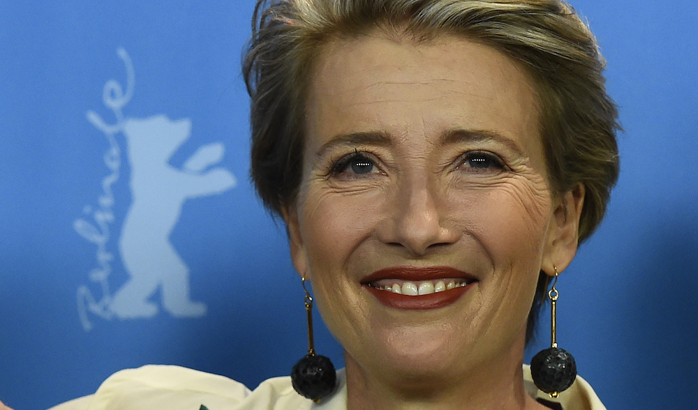 British actress Emma Thompson attends the Berlin Film Festival in February 2016. u00e2u20acu201d AFP pic