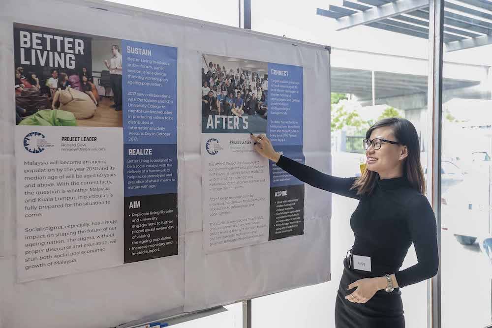 CEO of The Real Planner, Ashley Suelyn at Global Shapers KL Open Day & Fundraising Event in Kuala Lumpur July 14, 2018. — Picture by Firdaus Latif