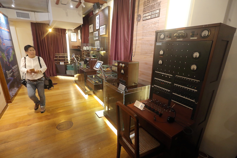 A visitor is seen at the newly-launched Telegraph Museum in Taiping July 16, 2108. — Picture by Farhan Najib