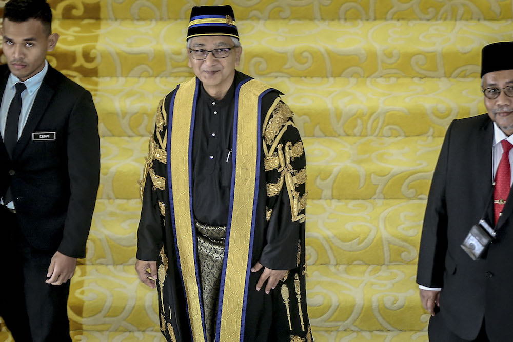 New Dewan Rakyat Speaker Datuk Mohamad Ariff Md Yusof is seen before a photo call, July 16, 2018. u00e2u20acu201d Picture by Hari Anggara