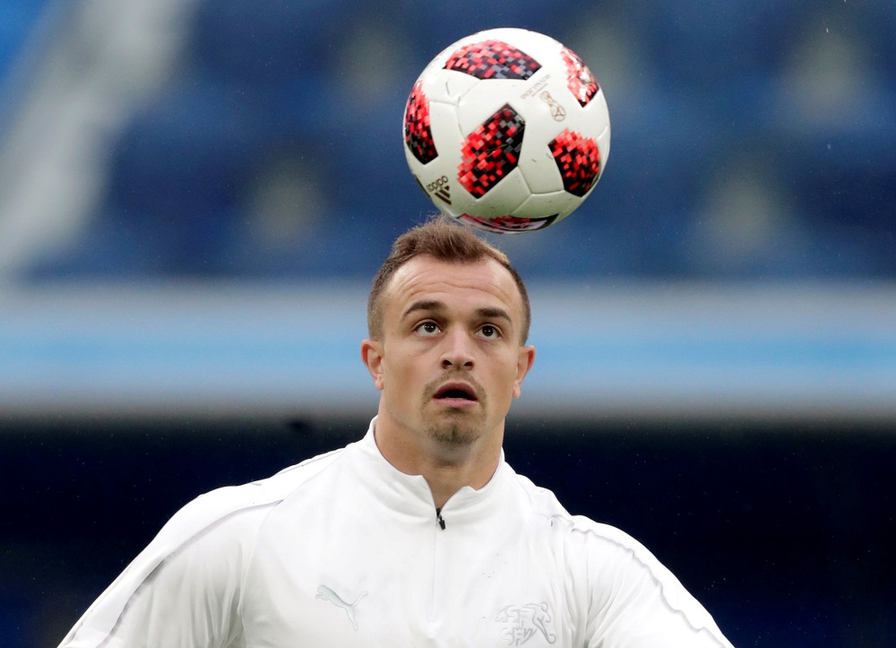 Switzerland's Xherdan Shaqiri during training at the Saint Petersburg Stadium July 2, 2018. u00e2u20acu201d Reuters pic