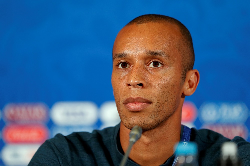 Brazil's Miranda during a press conference in Kazan, Russia July 5, 2018. u00e2u20acu201d Reuters pic
