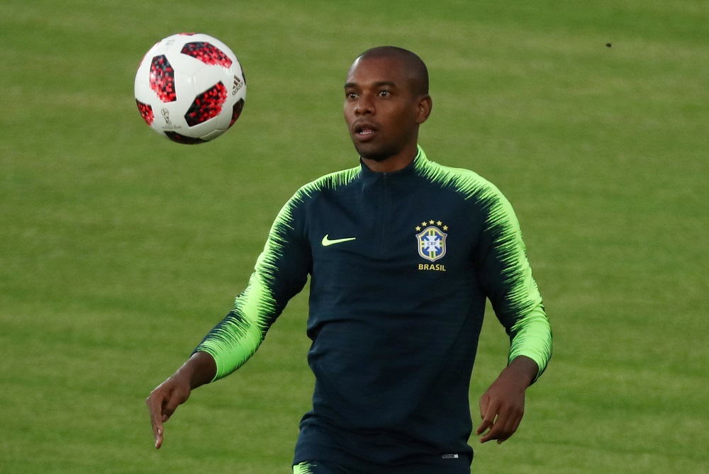 Brazil's Fernandinho during training in Kazan July 5, 2018. u00e2u20acu201d Reuters pic