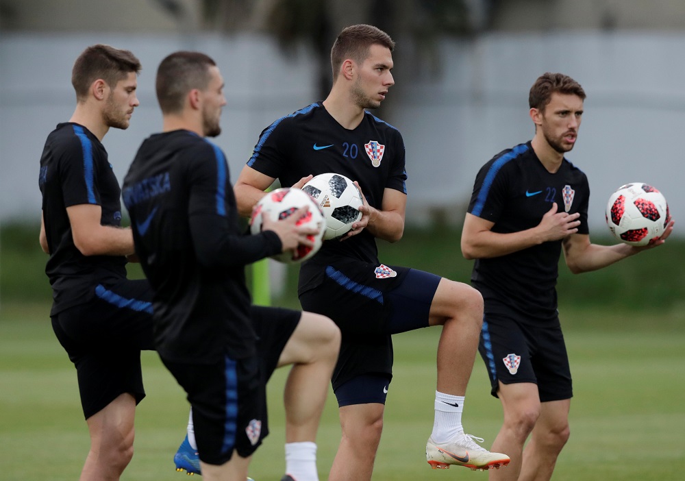 Croatiau00e2u20acu2122s Marko Pjaca during training at the Croatia Training Camp in Sochi July 5, 2018. u00e2u20acu201d Reuters pic