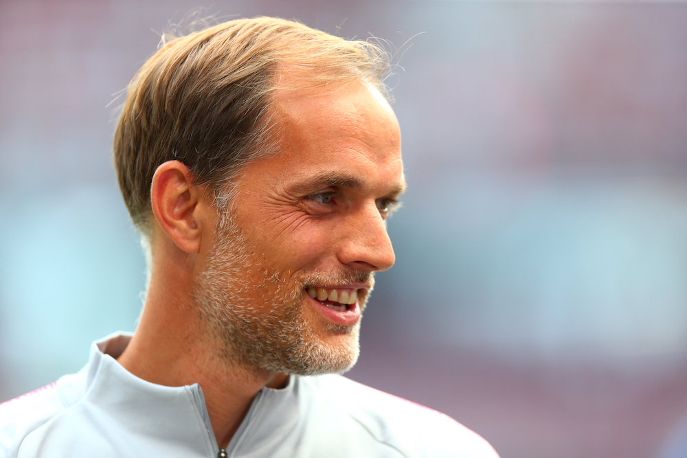 Paris St Germain coach Thomas Tuchel smiles before the match against Bayern Munich in Klagenfurt, Austria July 21, 2018. u00e2u20acu201d Reuters pic