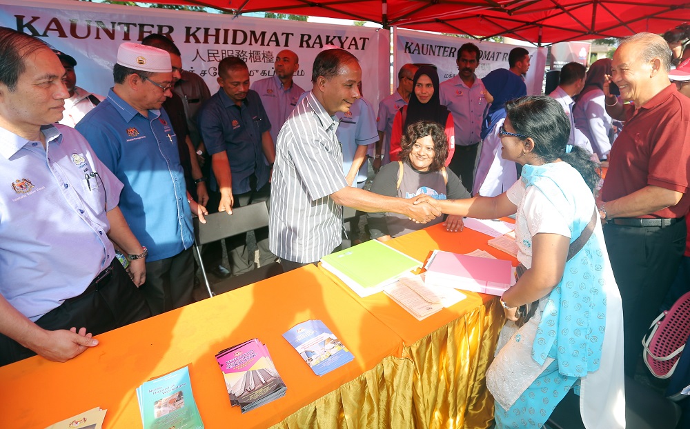 Human Resources Minister M. Kulasegaran (third left) said the facility and the location were chosen to improve his ministry’s outreach programme to better serve workers.