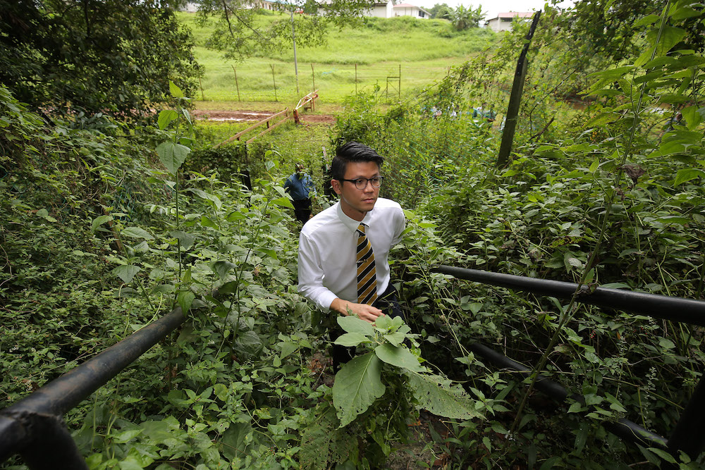 State tourism and culture exco Tan Kar Hing told Malay Mail that it would be best to temporarily close off the area after paying a visit to the site today. — Picture by Marcus Pheong