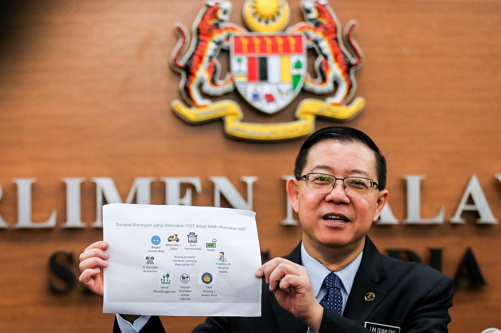 Minister of Finance Lim Guan Eng speaks during a press conference on the Sales and Services Tax  in Kuala Lumpur July 19, 2018. u00e2u20acu201d Picture by Ahmad Zamzahuri