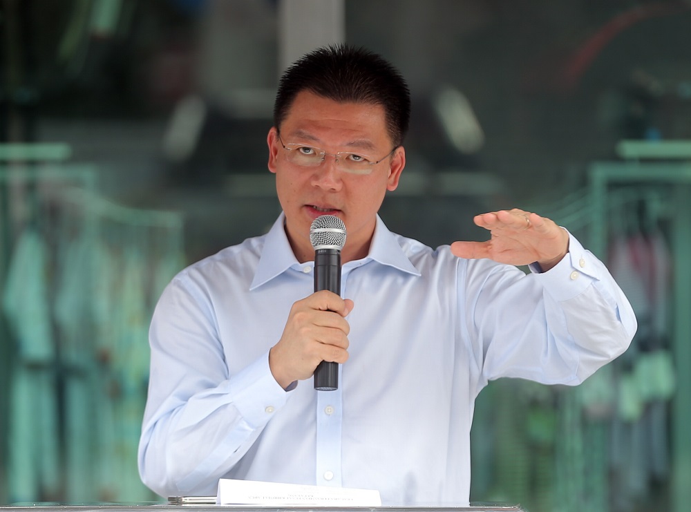 Perak DAP chairman Nga Kor Ming speaks during the launch of the Kepayang assemblyman's service centre in Ipoh July 21, 2018. u00e2u20acu201d Picture by Farhan Najibnn