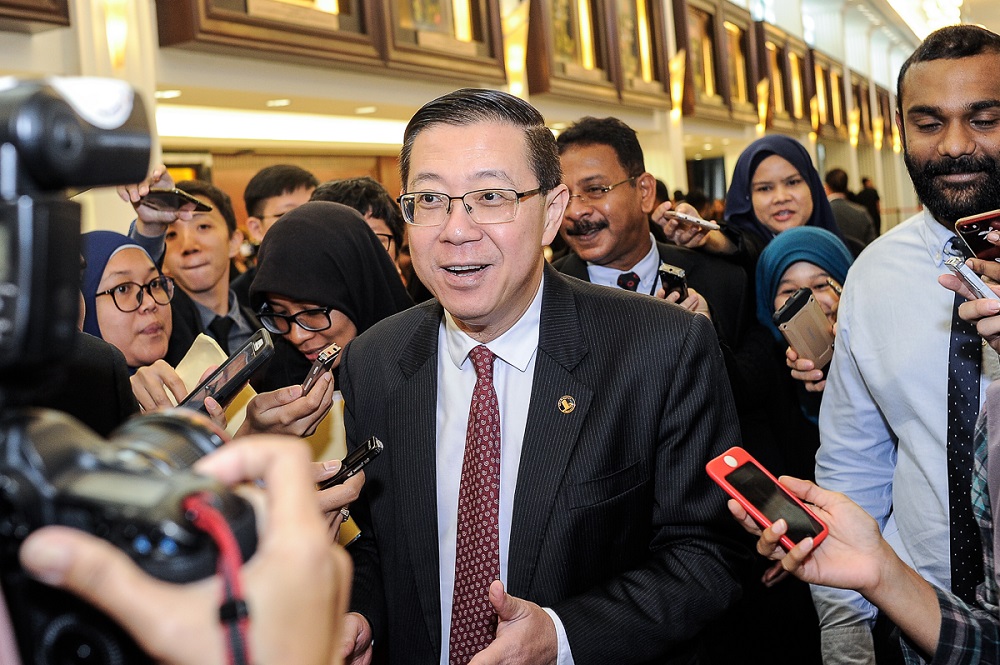 Finance Minister Lim Guan Eng speaks to reporters at the Parliament lobby in Kuala Lumpur July 26, 2018. u00e2u20acu201d Picture by Shafwan Zaidon