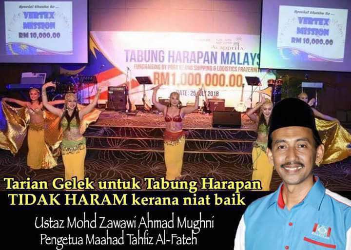 PKR candidate Zawawi calls a poster of him supporting a belly dance purportedly organised by Pakatan Harapan as 'fake'.