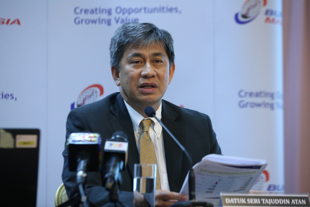 Chief Executive Officer Bursa Malaysia Datuk Tajuddin Atan gives a media briefing about financial economy in Kuala Lumpur July 30, 2018. u00e2u20acu201d Picture by Azinuddin Ghazali