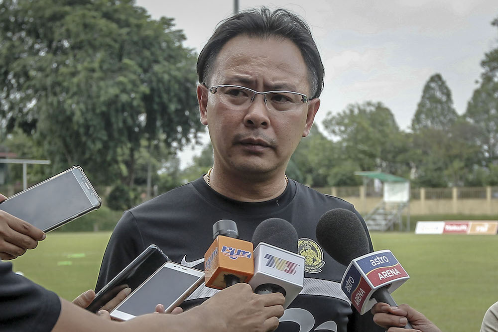 National U-23 coach Datuk Ong Kim Swee speaks to Malay Mail at Wisma FAM, Kelana Jaya July 30, 2018. u00e2u20acu201d Picture by Hari Anggara