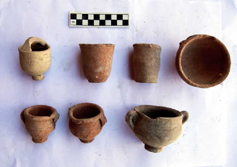 A handout picture released by the Egyptian Ministry of Antiquities on July 4, 2018 shows collected pottery fragments dating from the Greco-Roman, Coptic, and Islamic eras that were discovered in Egypt's second city of Alexandria. u00e2u20acu201d AFP pic