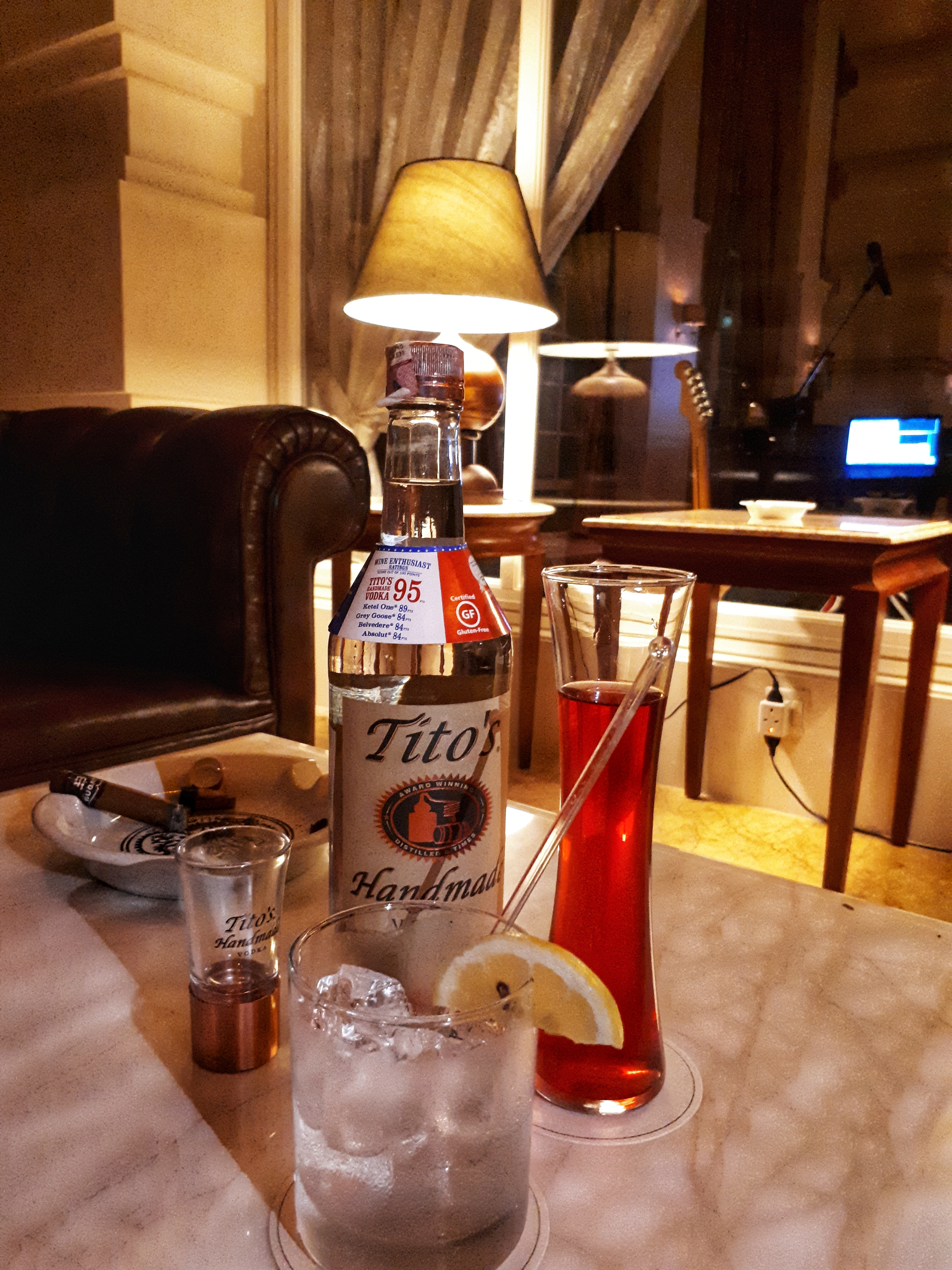 Tito’s Handmade Gluten Free Vodka is one of The Verandah Lounge’s more unusual offerings.