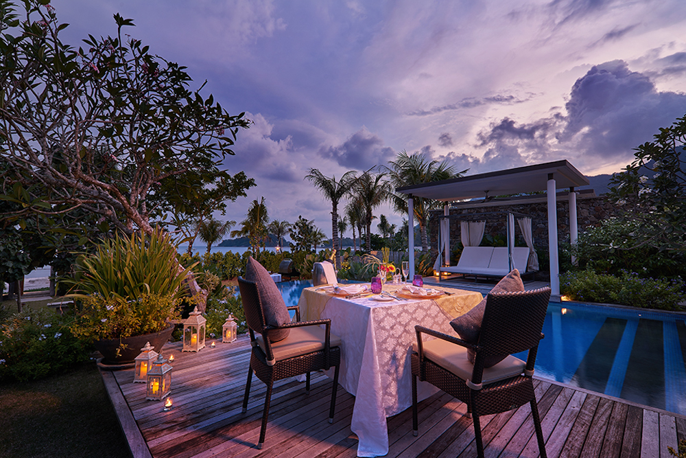 Dinner under the stars in the privacy of your villa.