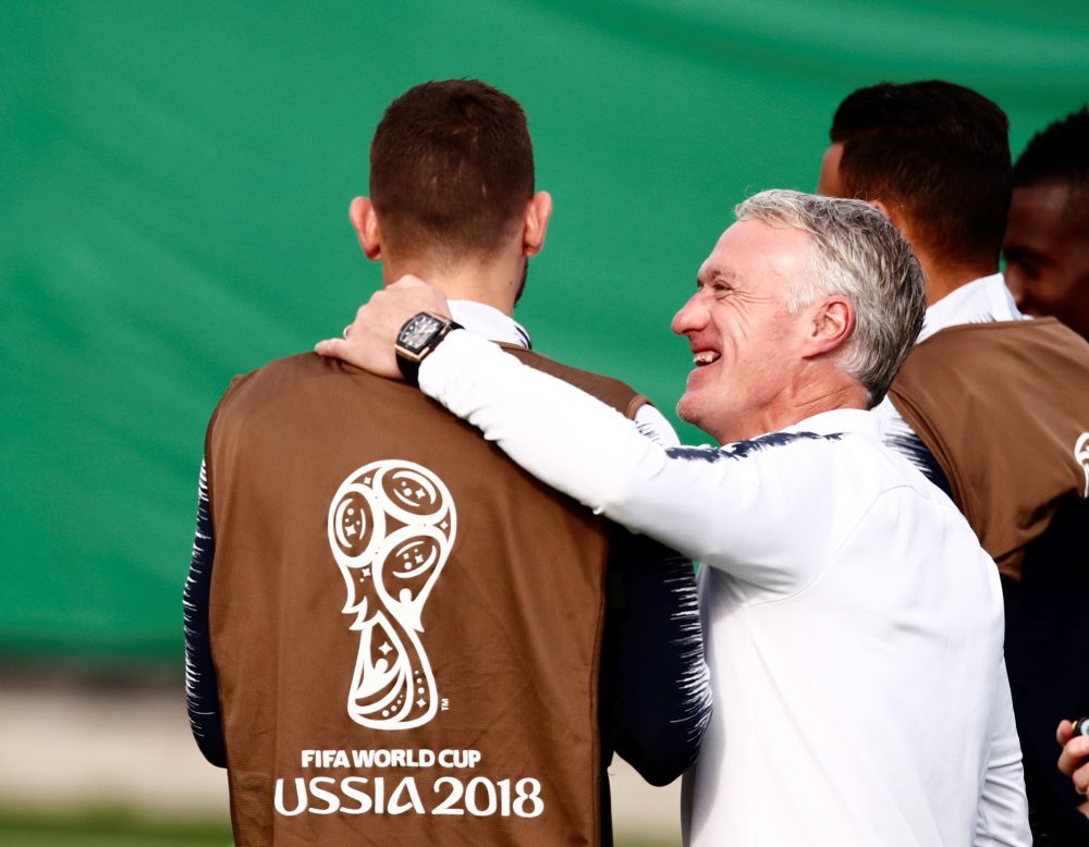 Luzhniki Training Field, Moscow, Russia - July 14, 2018 France coach Didier Deschamps during training at the Luzhniki Training Field in Moscow, Russia, July 14, 2018. u00e2u20acu201d Reuters pic