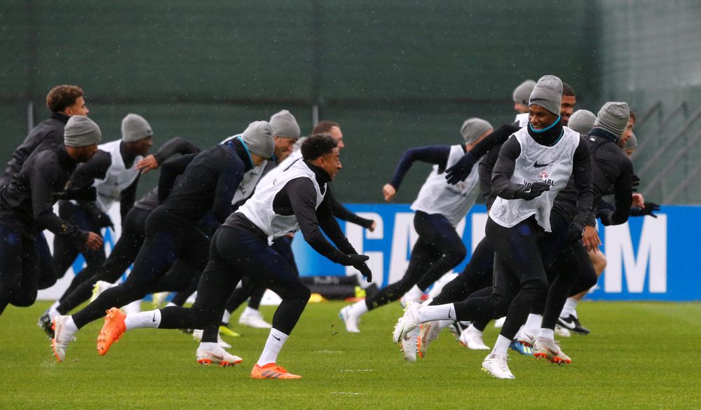 Englandu00e2u20acu2122s Marcus Rashford and Jesse Lingard during training at the England Training Camp in Saint Petersburg, Russia, July 6, 2018. u00e2u20acu201d Reuters pic