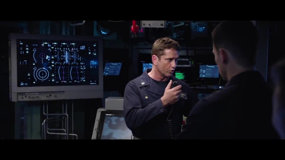 A screengrab from u00e2u20acu02dcHunter Killeru00e2u20acu2122 that stars Gerard Butler and Gary Oldman among others.