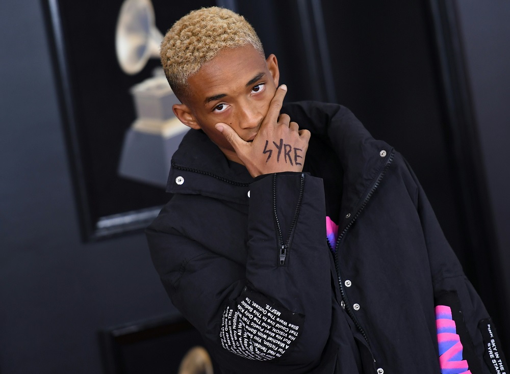 Jaden Smith arrives for the 60th Grammy Awards on January 28, 2018, in New York. u00e2u20acu201d AFP pic