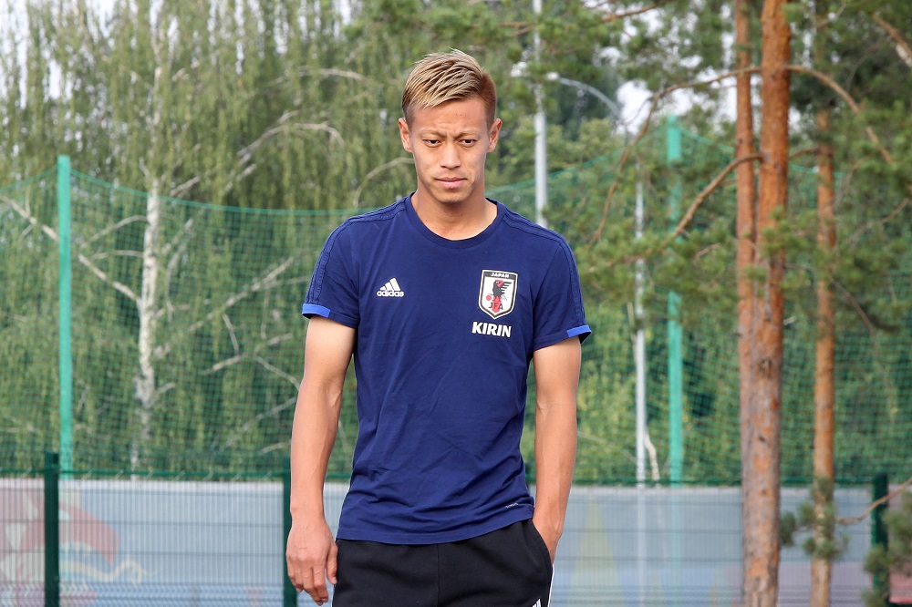 Japan's Keisuke Honda arrives at the FC Rubin Kazan training base in Kazan, Russia July 3, 2018. u00e2u20acu201d Reuters pic