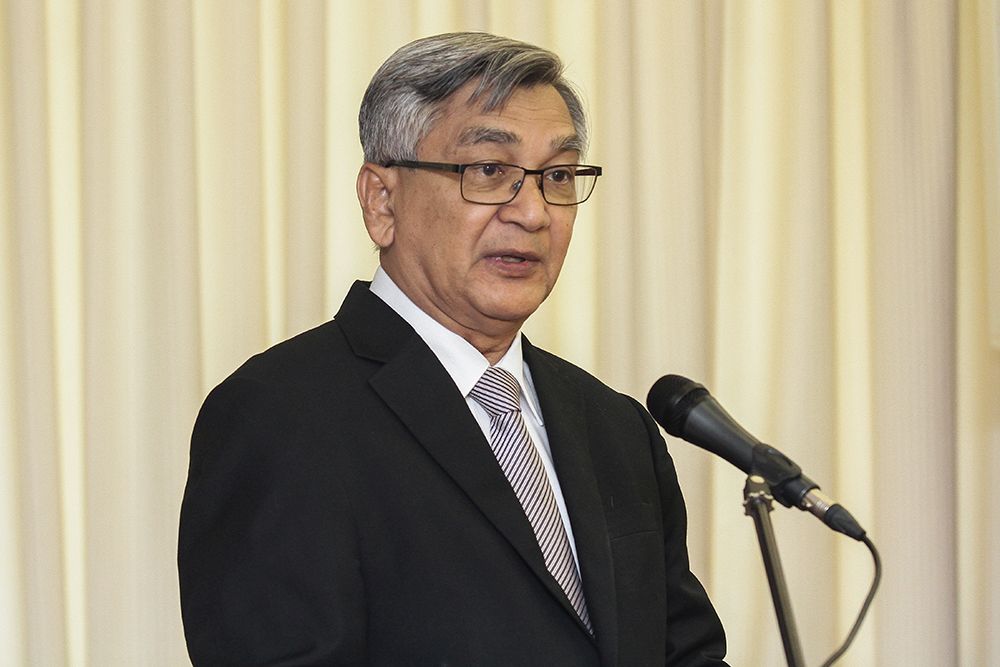 Dewan Rakyat Speaker Datuk Mohamad Ariff Md Yusof speaks to reporters during a media meeting in Parliament July 24, 2018. u00e2u20acu201d Picture by MIera Zulyana