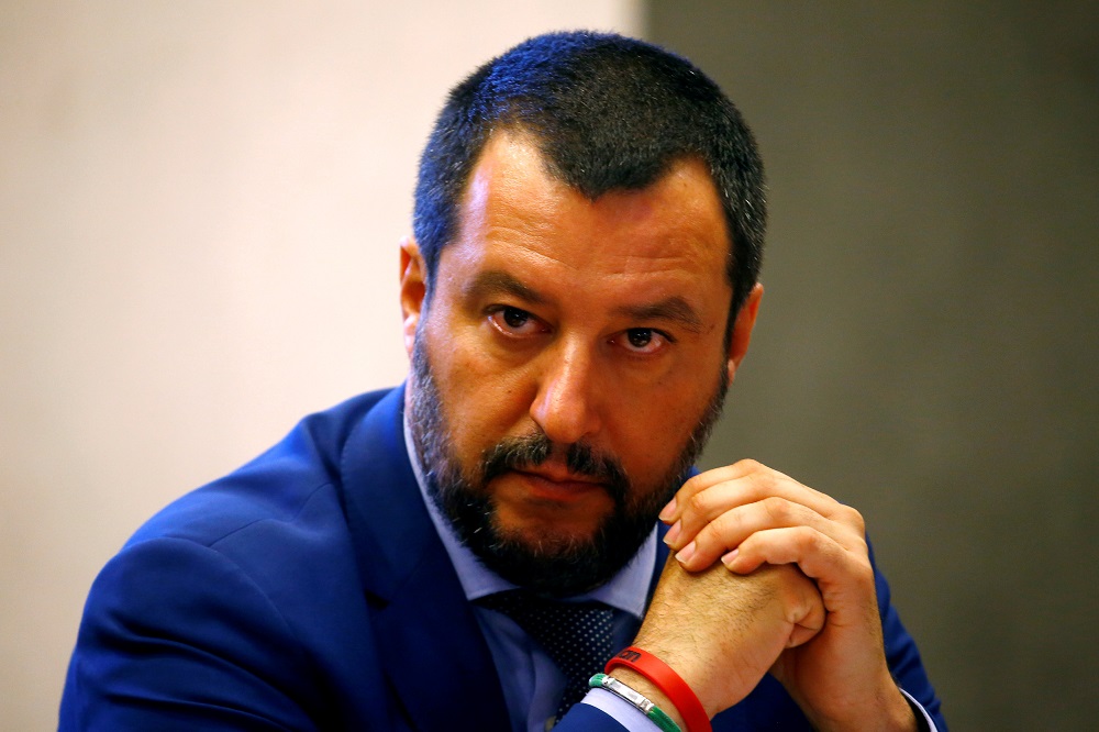 Italy's Interior Minister Matteo Salvini looks on during a news conference in Rome, Italy, June 20, 2018. u00e2u20acu201d Reuters pic 