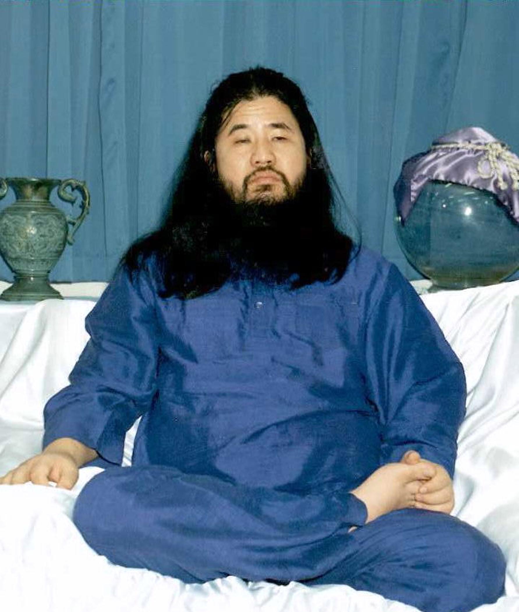 This file photo taken on October 1, 1990 shows Shoko Asahara, guru of the doomsday Aum Shinrikyo cult. u00e2u20acu201d AFP pic 