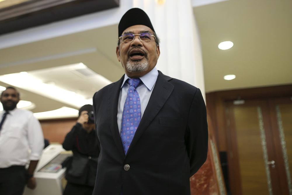 Datuk Seri Tajuddin Abdul Rahman is pictured at Parliament July 25, 2018. u00e2u20acu201d Picture by Azneal Ishak