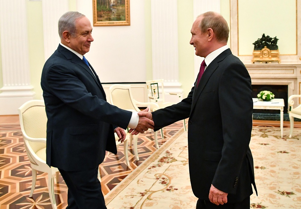 Russian President Vladimir Putin shakes hands with Israeli Prime Minister Benjamin Netanyahu during their meeting at the Kremlin in Moscow, Russia July 11, 2018. u00e2u20acu201d Reuters pic