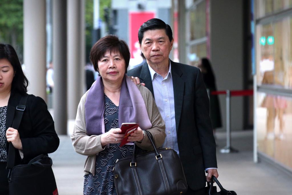 Wee Teong Boo, accused of raping a patient, with his wife outside the Supreme Court. u00e2u20acu201d Jason Quah/TODAY pic