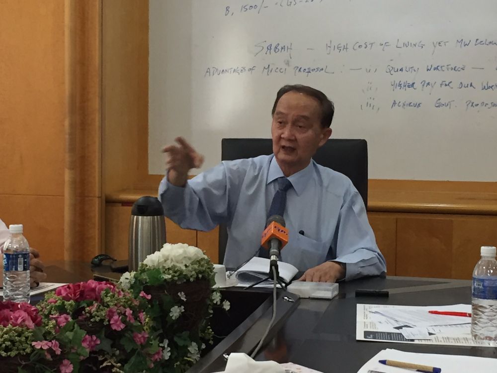 Sabah MICCI chairman Datuk Wong Khen Thau said companies in Sabah are already burdened by high cost of business. u00e2u20acu2022 Picture by Julia Chan